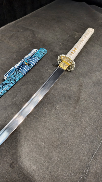 Pisces Blue Knife(spring steel forged) very sharp,katana