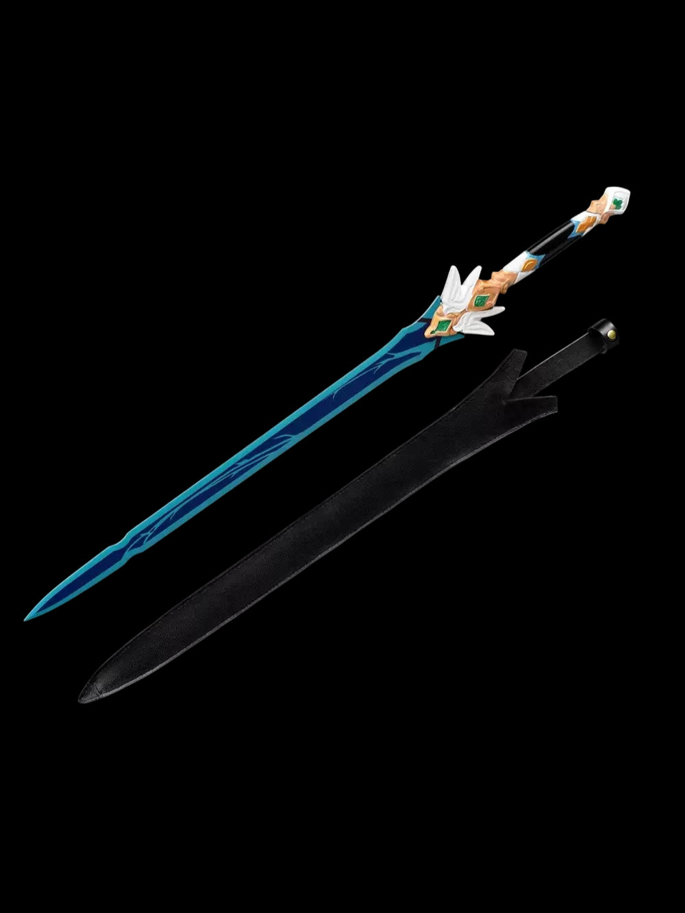 Honkai Star Rail Yanqing Flying Sword Stainless Steel Cosplay Weapon, Unsharpened Replica Prop for Collection & Cosplay