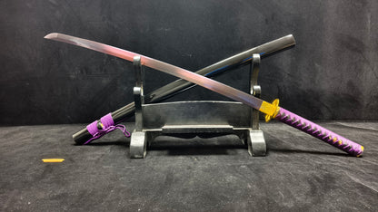 Medium carbon steel forging process quenching purple（A2）katana