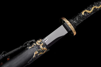 Dragon Fish Green Knife Embroidered Spring Knife龙鱼青刀