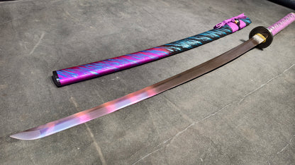 Purple light（Medium carbon steel quenched purple）katana