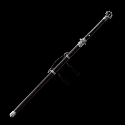 Cold‑Shadow Tang Sword, Full Tang High‑Manganese Steel Forged Sharp Blade, Premium Dragon‑Phoenix Hardwood Handle And Scabbard, Collectible Display Sword