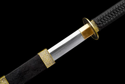 Waist knife Tang sword reverse blade腰刀唐刀反刃黑色款