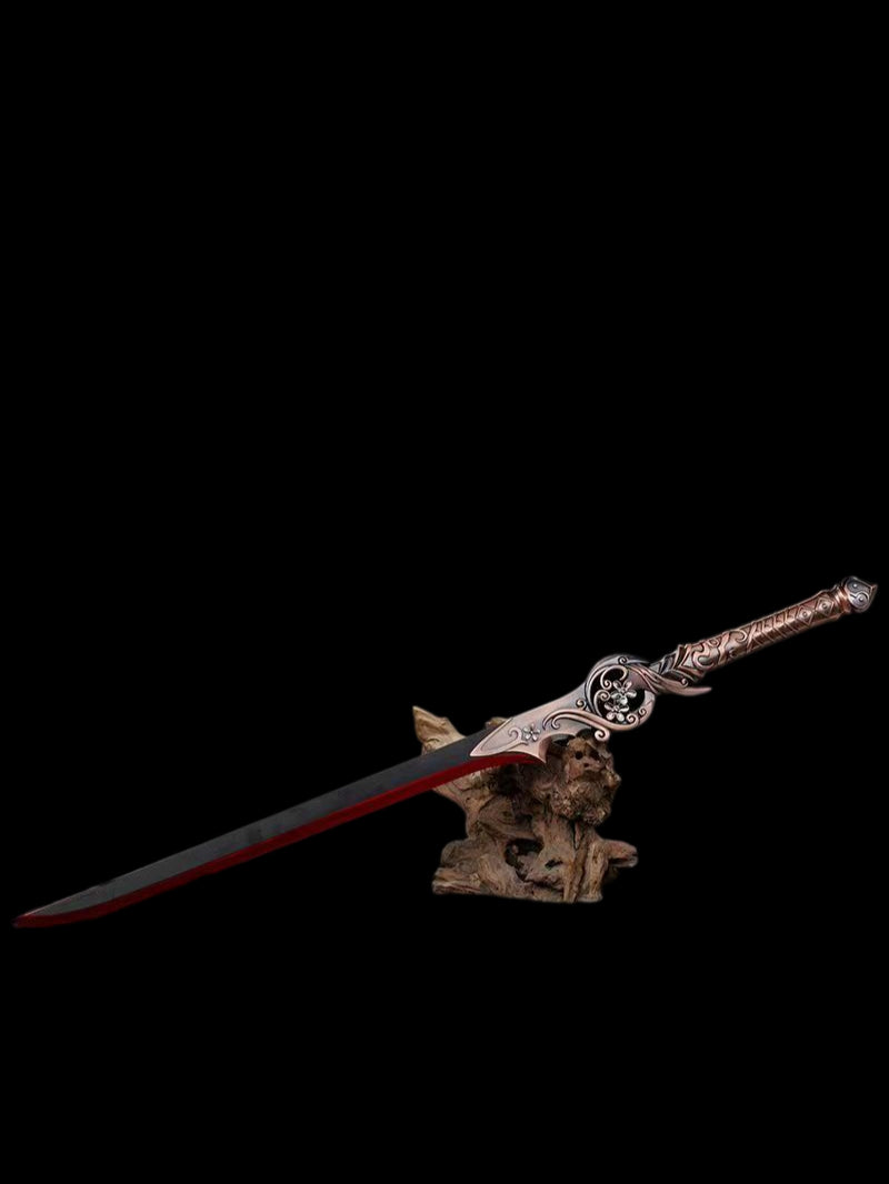 Red-bladed Demon Blade (high manganese steel), blunt blade, unsharpened.