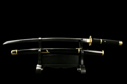 Yubashiri Katana, One Piece Roronoa Zoro Sword, Full Tang 1095 High Carbon Steel Forged Sharp Blade