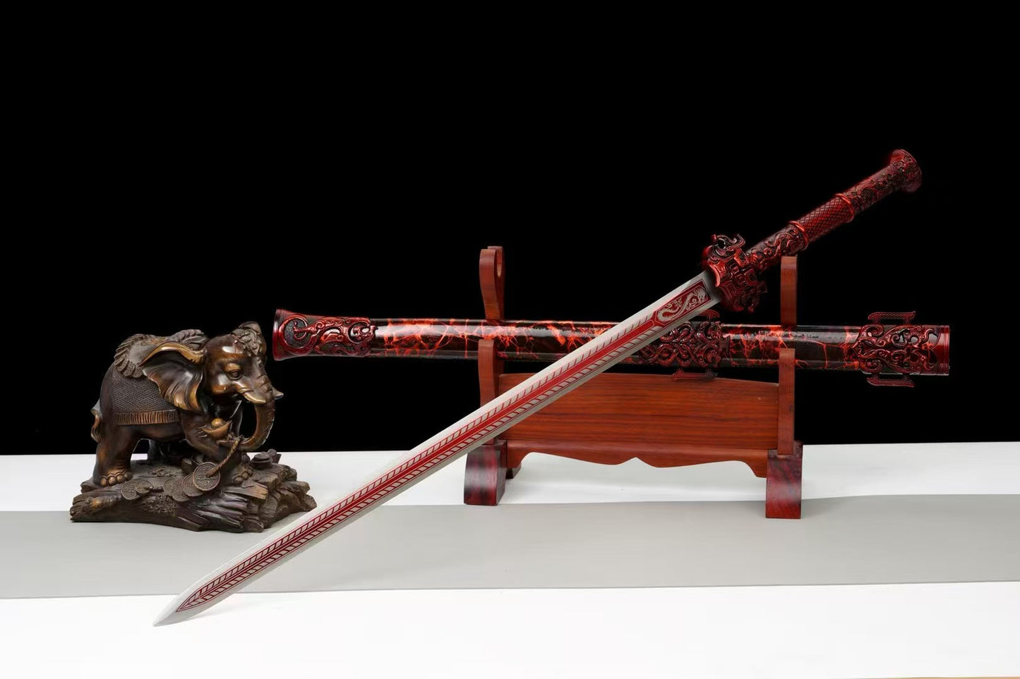 New Great Yue King Sword-Red Lucky Sword-大越王剑