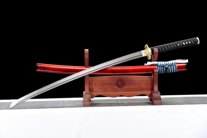 red moon（Pattern steel forged, stone washed pattern circle pattern）katana