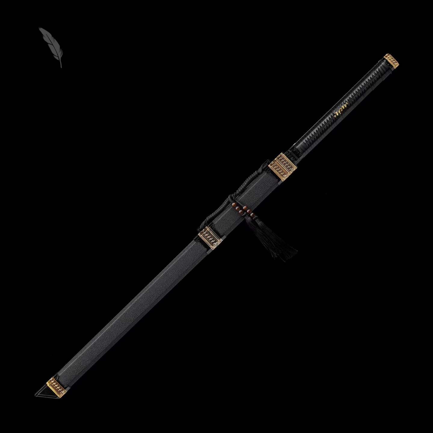 Integrated Full Tang High Manganese Steel Xingchen Dao, Zhao Kongcheng Replica From Slay The Gods, Sharp Blade, Alloy Fittings Solid‑Wood Artificial Leather‑Wrapped Scabbard, Wood Cord‑Wrapped Handle Anime Collectible Sword