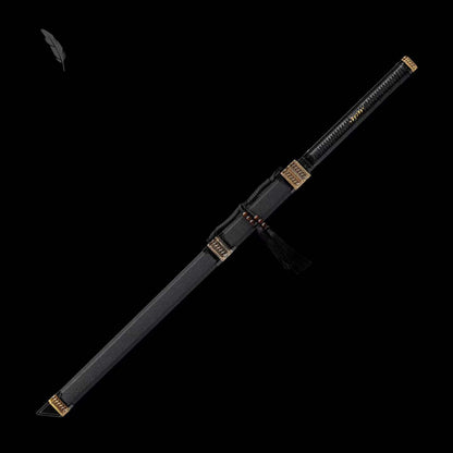 Integrated Full Tang High Manganese Steel Xingchen Dao, Zhao Kongcheng Replica From Slay The Gods, Sharp Blade, Alloy Fittings Solid‑Wood Artificial Leather‑Wrapped Scabbard, Wood Cord‑Wrapped Handle Anime Collectible Sword