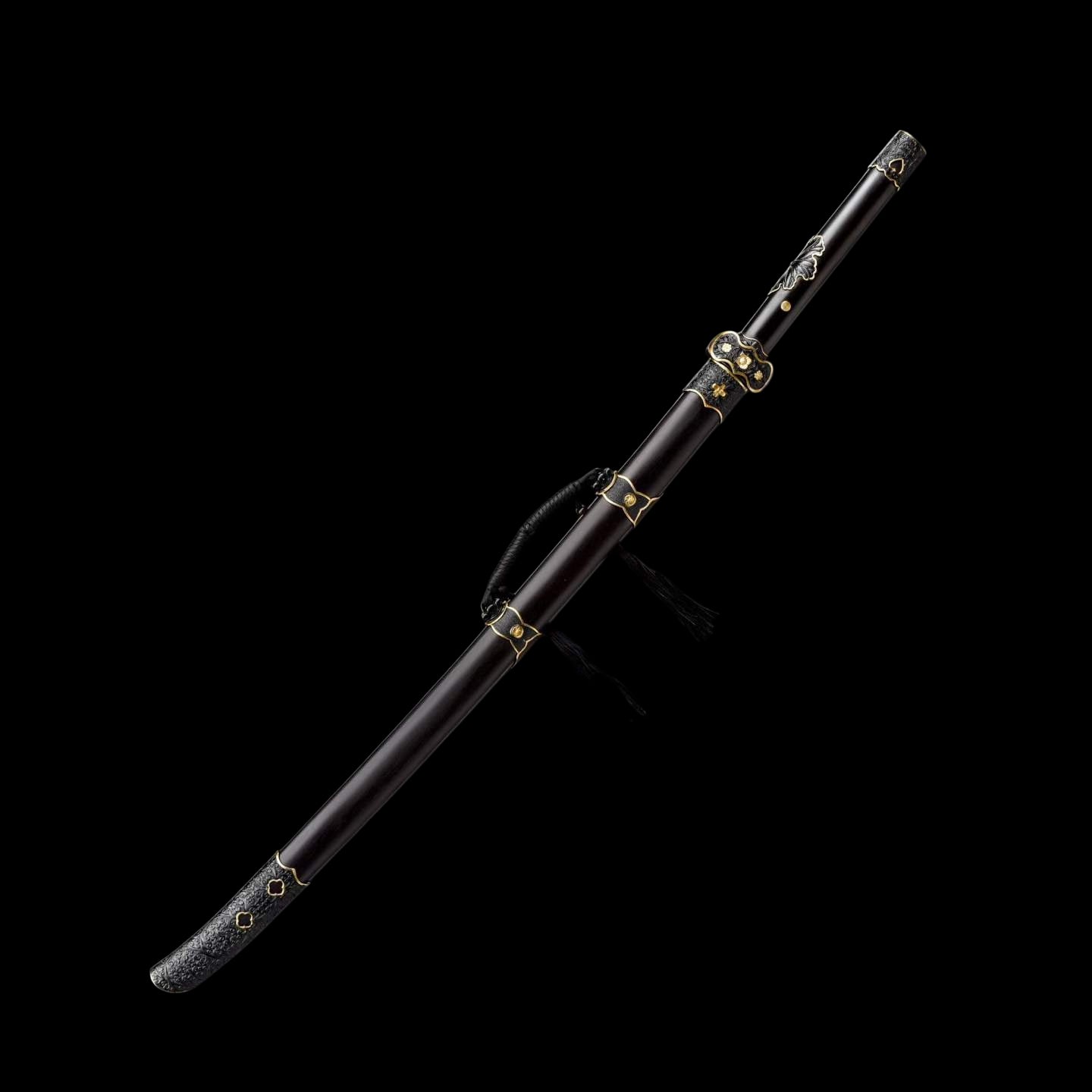 Luoying Ding Baiying Yanling Dao, Full Tang Sharp Blade, High‑Manganese Steel, Premium Dragon‑Phoenix Hardwood Handle & Scabbard, Movie Replica Wuxia Collectible Sword