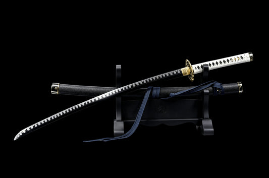 Yamato Katana, Devil May Cry 5 Vergil Sword, Full Tang Forged Manganese Steel Blackened Blade, High Game Restoration, Sharp Blade