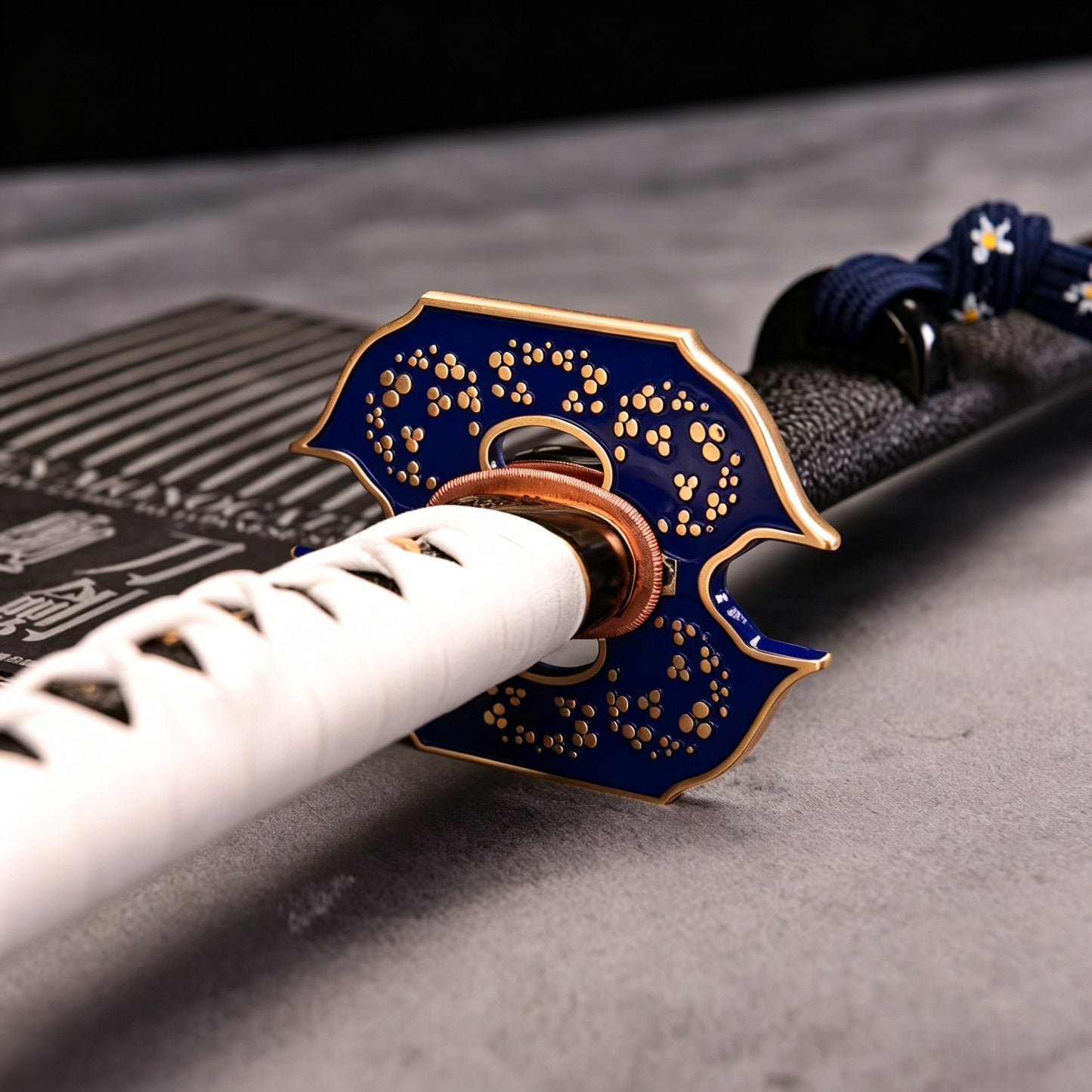 Yamato Katana, Devil May Cry 5 Vergil Sword, Full Tang Forged T10 High Carbon Steel, Mirror Polished Sharp Blade, Copper Fittings, Real Habaki