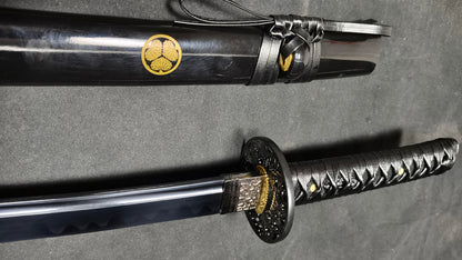 Destruction（T10 earth covered burning blade, quenched black）katana
