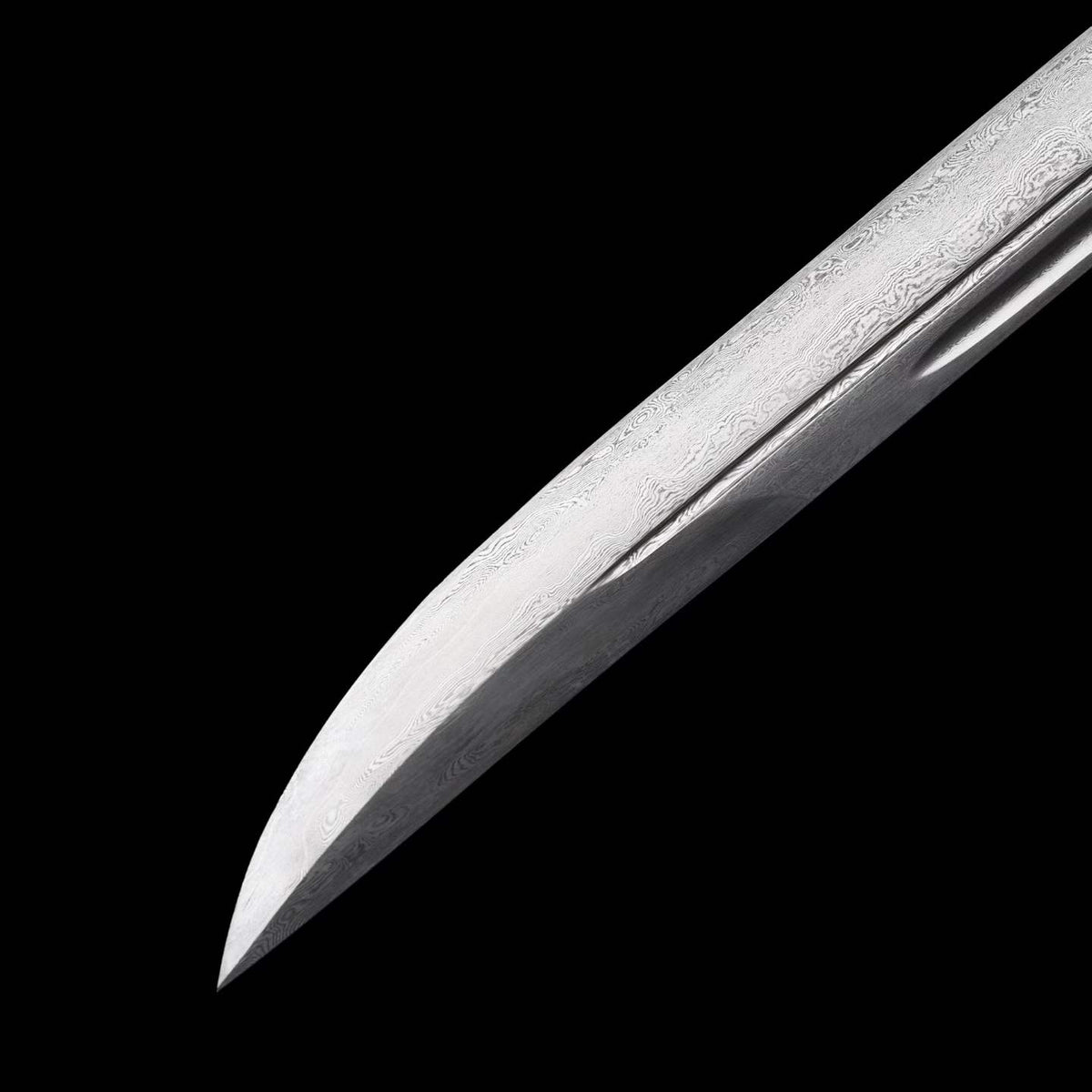 Full Tang Ding Baiying Chinese Sword, Forged Damascus Steel Sharp Blade, Brass Engraved Fittings, Dragon Phoenix Sandalwood Scabbard, Collectible Wuxia Sword