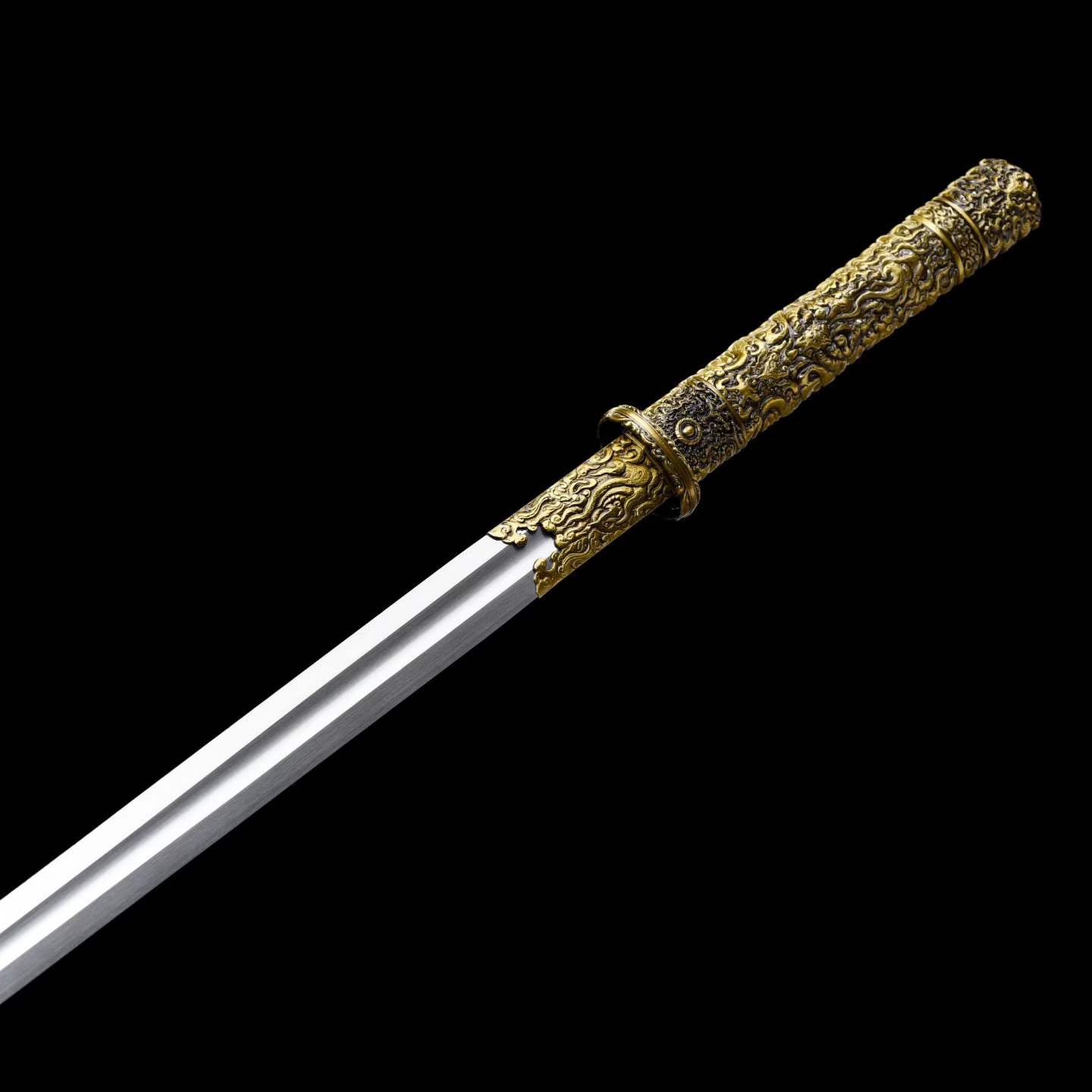 Full Tang Xuanhuang Tang Sword Replica, Sharp Blade, High‑Manganese Steel Blade with Single Groove, Premium Dragon‑Phoenix Sandalwood Scabbard, Historical Chinese Decorative Sword