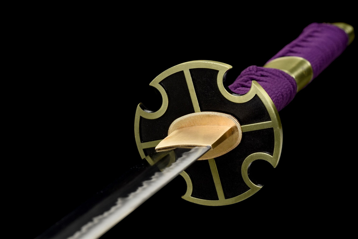 Nidai Kitetsu Katana, One Piece Roronoa Zoro Sword, Full Tang 1095 High Carbon Steel Forged Sharp Blade