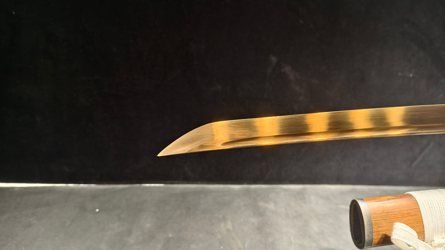 golden legend（Spring steel quenched golden color）katana