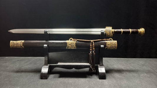 King Sword（Patterned steel forged ebony sheath with nice texture）sword