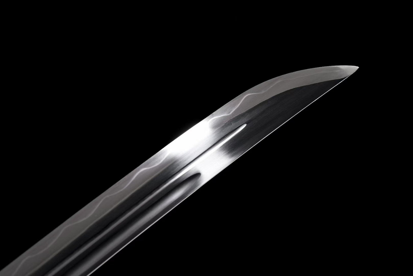Waist knife T10 covered with clay and burnt blade ebony model丁白缨佩刀一白铜乌木款