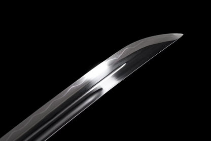 Waist knife T10 covered with clay and burnt blade ebony model丁白缨佩刀一白铜乌木款