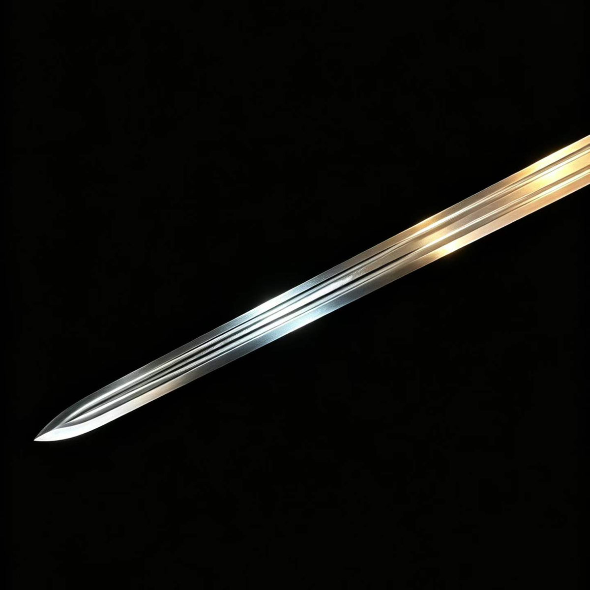 Blazing Dragon Soul Sword, One‑Piece Metal Handle, **Full Tang Construction, Sharp Blade**, Forged High‑Manganese Steel Blade, Red Alloy Dragon Fittings, Solid Wood Scabbard Wrapped in Artificial Leather, Chinese Fantasy Collectible Sword