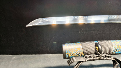 Flowing Shadow Warrior（T10 forging）Cover the soil and burn the blade to form texture,katana