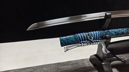 Pisces Blue Knife(spring steel forged) very sharp,katana