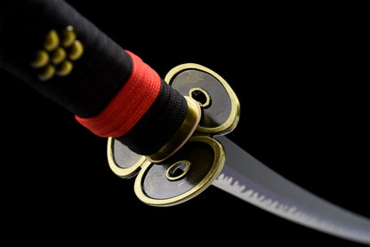 Black Enma Katana, One Piece Roronoa Zoro Sword, Full Tang 1095 High Carbon Steel Forged Sharp Blade