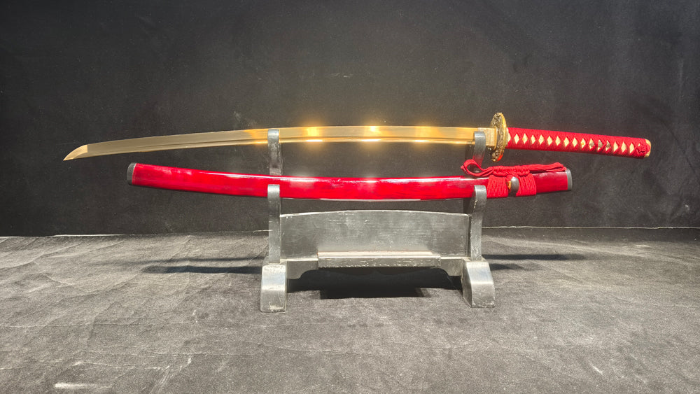 （Spring steel forging process quenching golden color）katana