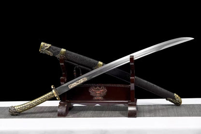 Dragon head integrated handle waist knife goose feather knife安雁翎刀