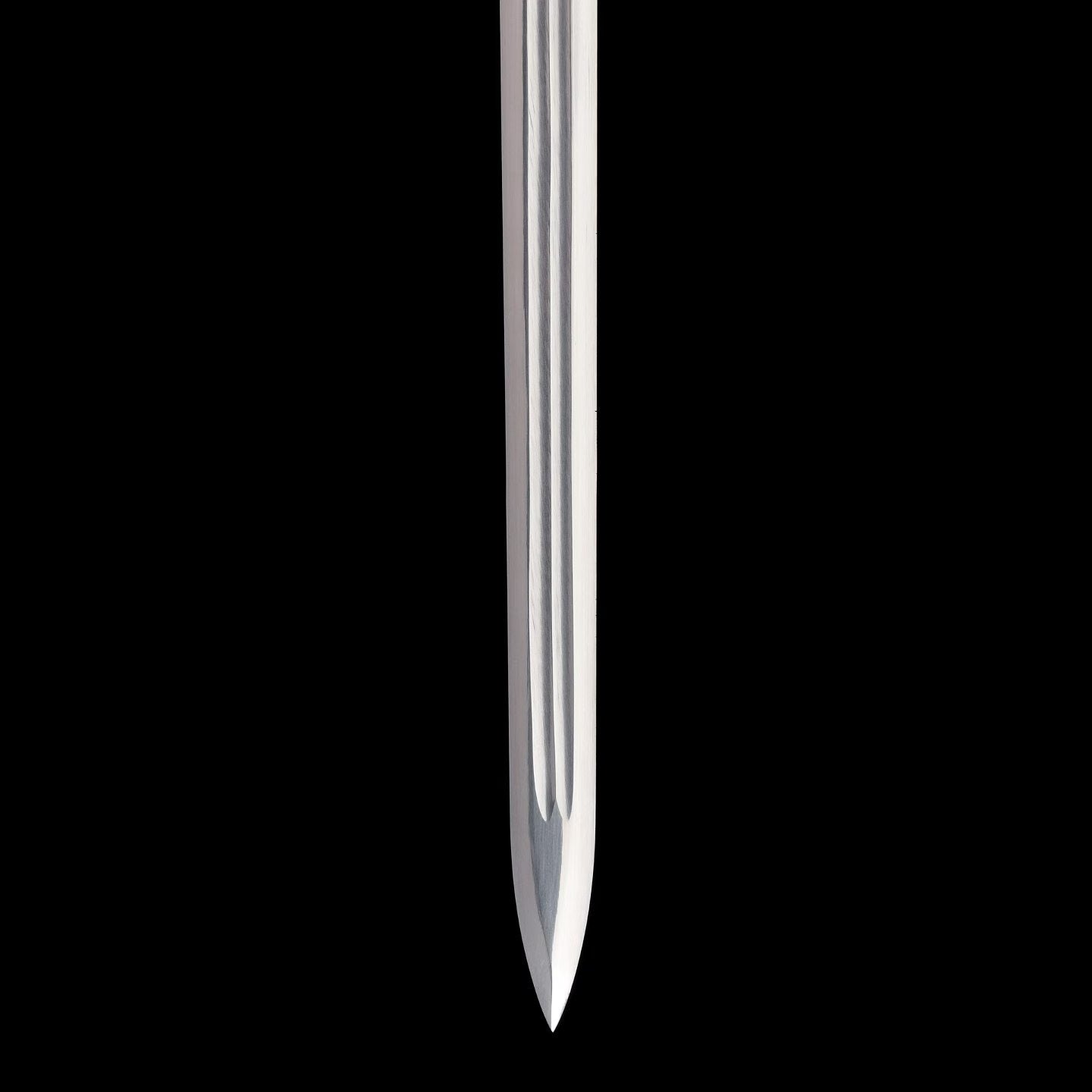 Cang‑Lin Ring‑Pommel Sword, Full Tang Construction, High‑Manganese Steel Forged Sharp Blade, Zinc Alloy Fittings, Premium Red Wood Handle And Scabbard, Collectible Display Sword