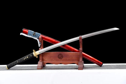 red moon（Pattern steel forged, stone washed pattern circle pattern）katana