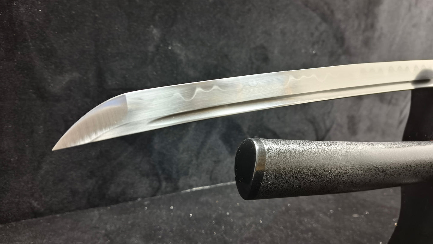 (Medium carbon steel forging process, burnt blade) katana