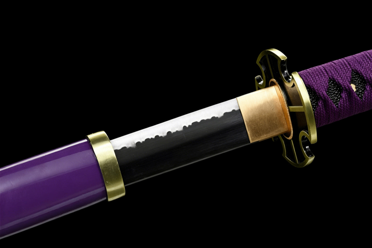 Nidai Kitetsu Katana, One Piece Roronoa Zoro Sword, Full Tang 1095 High Carbon Steel Forged Sharp Blade