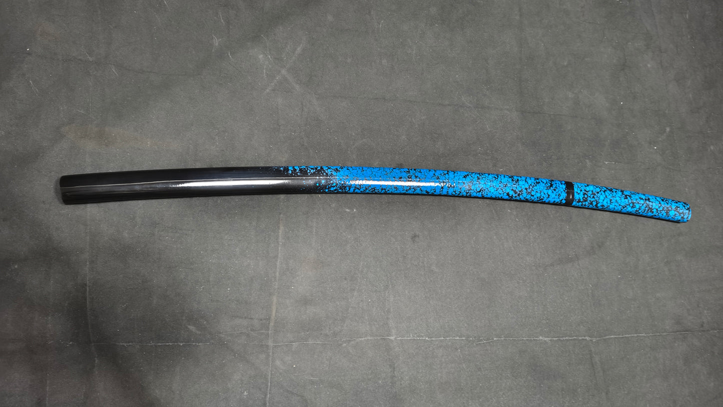 spring steel（Forging process）(quenching blue) pushing and grinding，Katana Iai