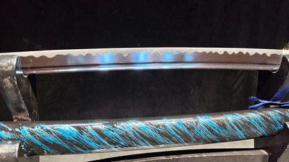 blue soul（Medium carbon steel forging process, quenching blue）katana