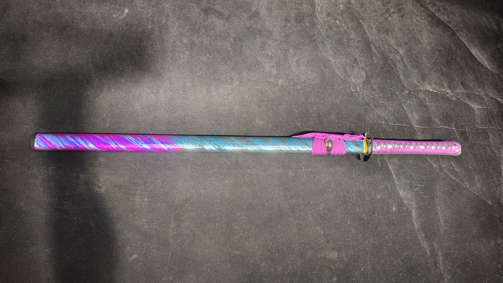 T10 (covering the soil and burning the blade to form wavy patterns) Ninja Sword， Carved dragon patter，katanan，Straight knife