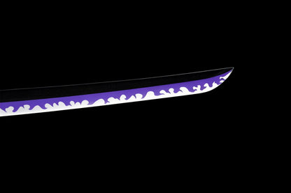 Black Enma Katana, One Piece Roronoa Zoro Sword, Full Tang 1095 High Carbon Steel Forged Sharp Blade