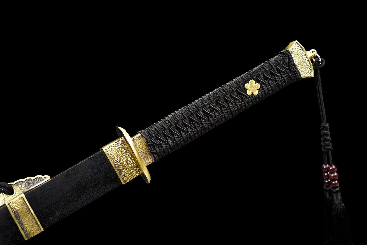 Tang Dao [Black] Patterned Steel Forging Process铜装唐刀【黑色款】