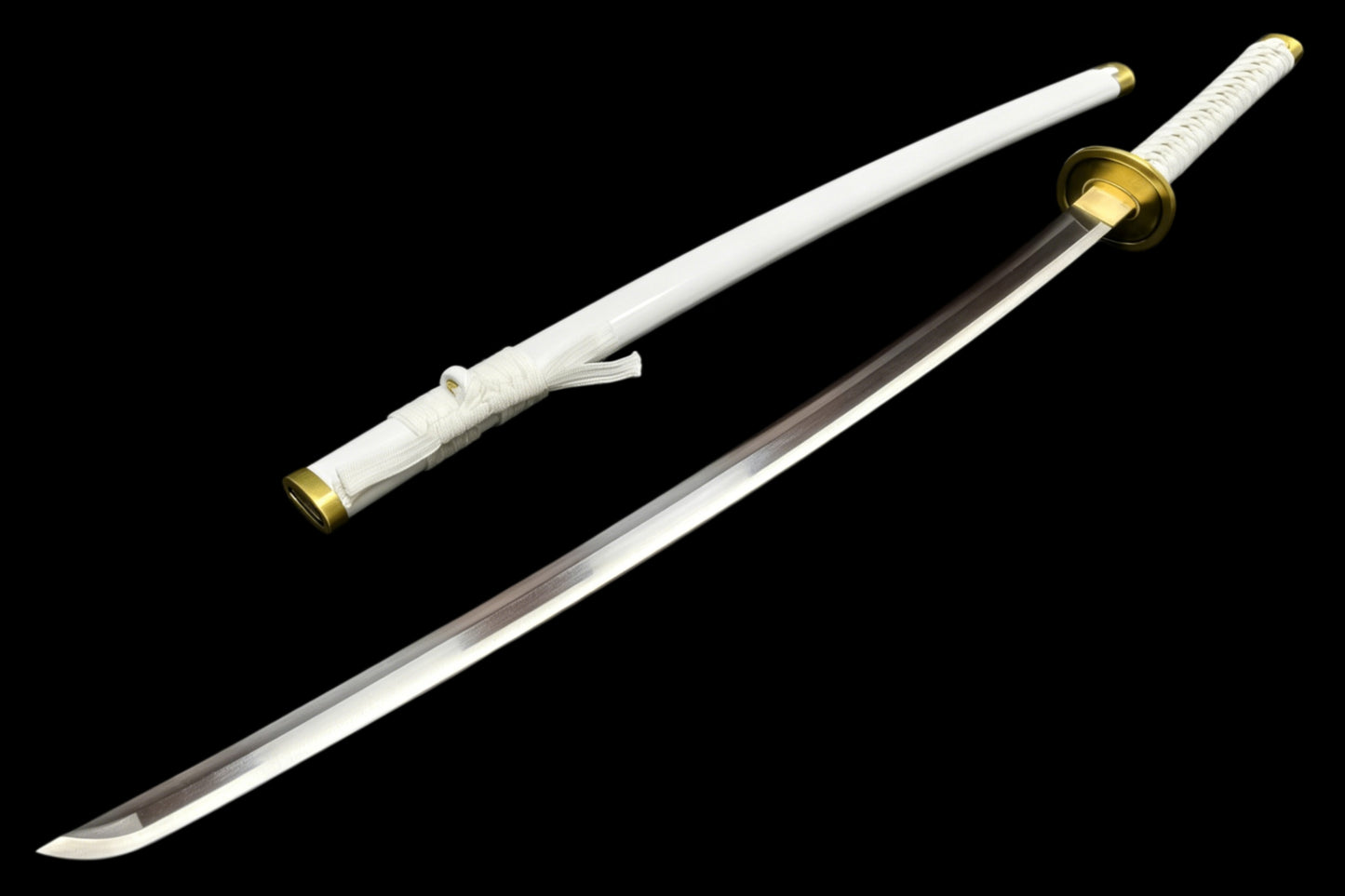 One Piece Zoro Wado Ichimonji Katana Sword, Full Tang Forged 5160 Spring Steel, Sharp Blade