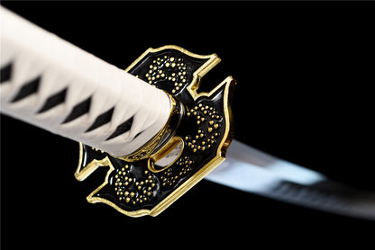 Yamato Katana, Devil May Cry 5 Vergil Sword, Full Tang Forged Manganese Steel Blackened Blade, High Game Restoration, Sharp Blade