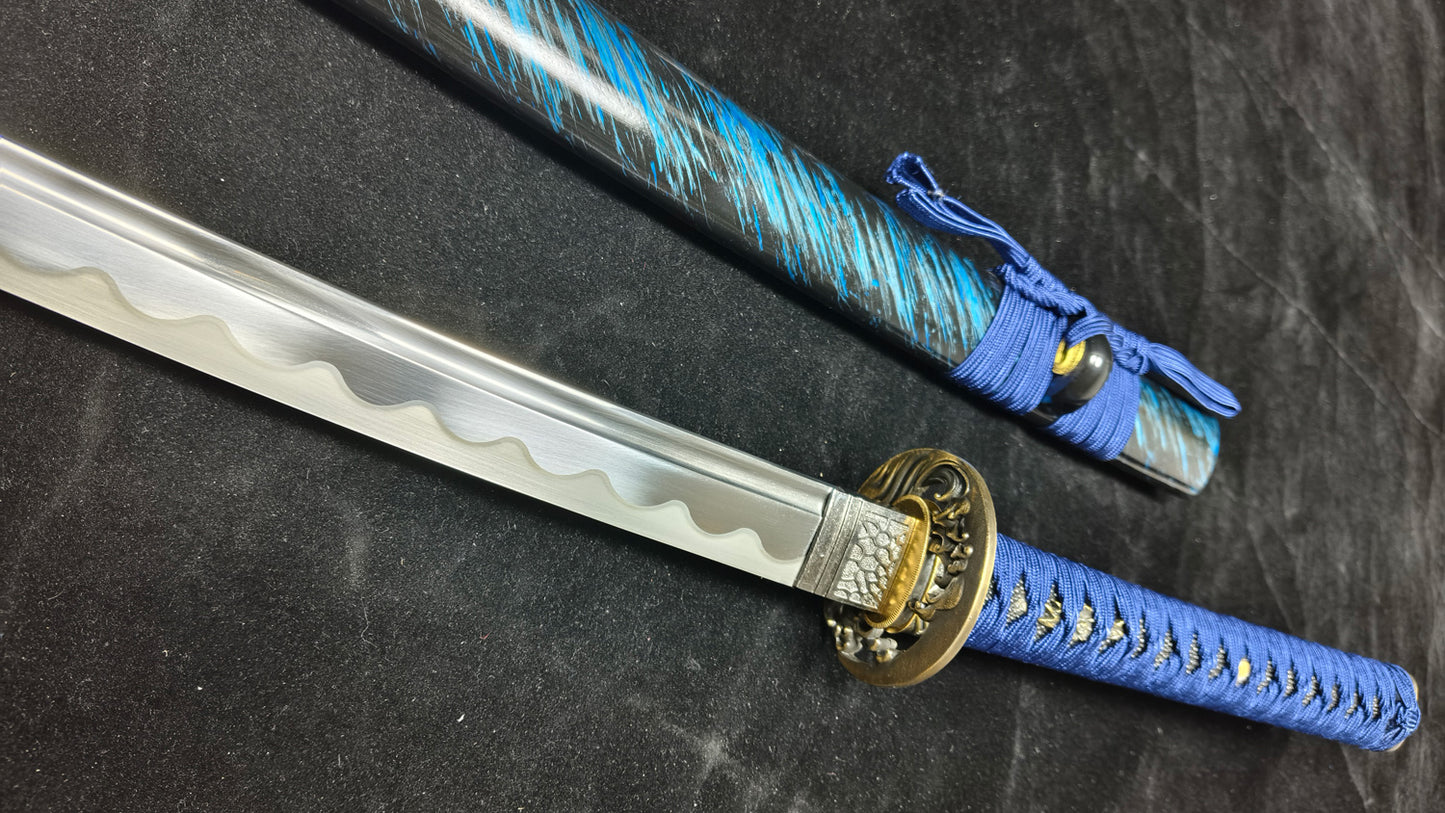 Blue Venerable（Spring steel forging process）katana,(B41)