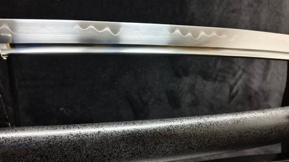 (Medium carbon steel forging process, burnt blade) katana