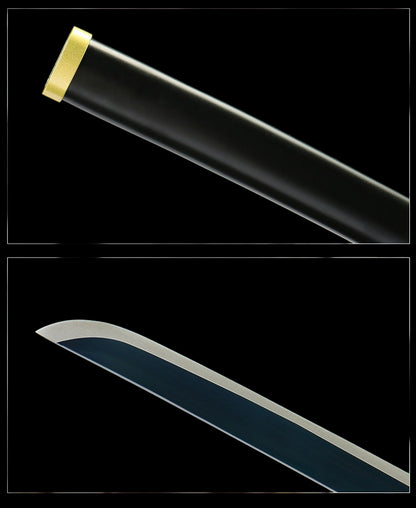 Demon Slayer Giyuu Tomioka Nichirin Sword, Full Tang Forged 1095 High Carbon Steel, Sharp Blade