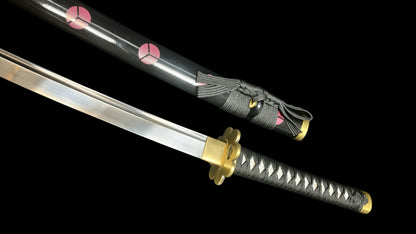 One Piece Zoro Shusui Sword, Full Tang Forged 60Si2CrA Spring Steel, Sharp Blade