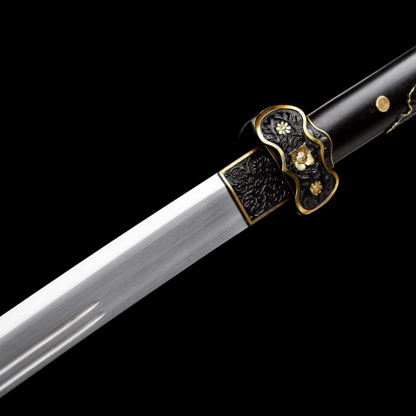 Luoying Ding Baiying Yanling Dao, Full Tang Sharp Blade, High‑Manganese Steel, Premium Dragon‑Phoenix Hardwood Handle & Scabbard, Movie Replica Wuxia Collectible Sword