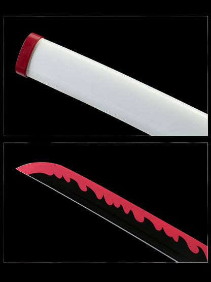 Demon Slayer Mitsuri Kanroji Nichirin Sword, Full Tang Forged 1095 High Carbon Steel, Sharp Blade