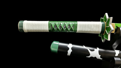 Demon Slayer Sanemi Shinazugawa Nichirin Sword, Full Tang Forged 5160 Spring Steel, Sharp Blade
