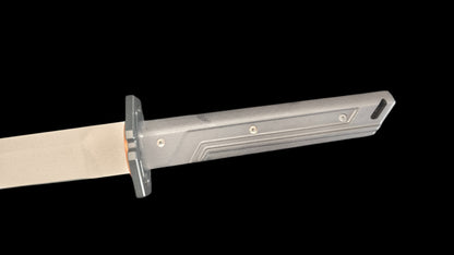 Tactical Knife (White Blade) — "Blade of Ice and Snow" (9SiCr Forged)