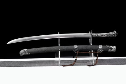 Dragon carving waist knife lion king knife狮王浮龙雁翎刀